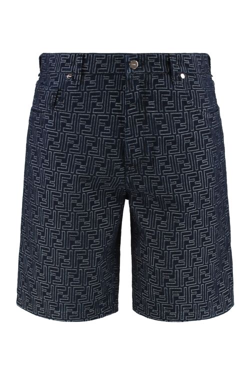 Men's FF Motif Cotton Bermuda Shorts