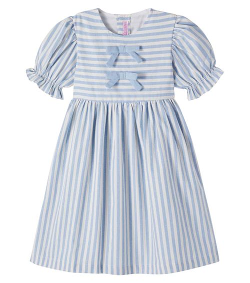 Luciana bow-detail striped dress