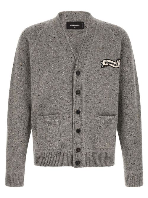 Grey V Neck Cardigan