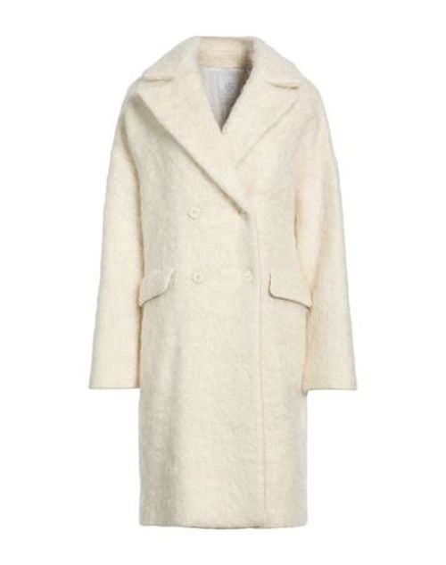 Woman Coat Ivory Size 0 Mohair wool, Wool, Polyamide, Alpaca wool