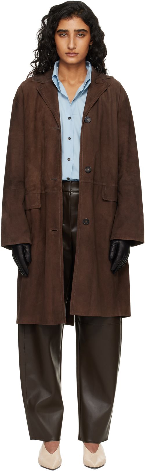 Brown Ortensia Suede Jacket