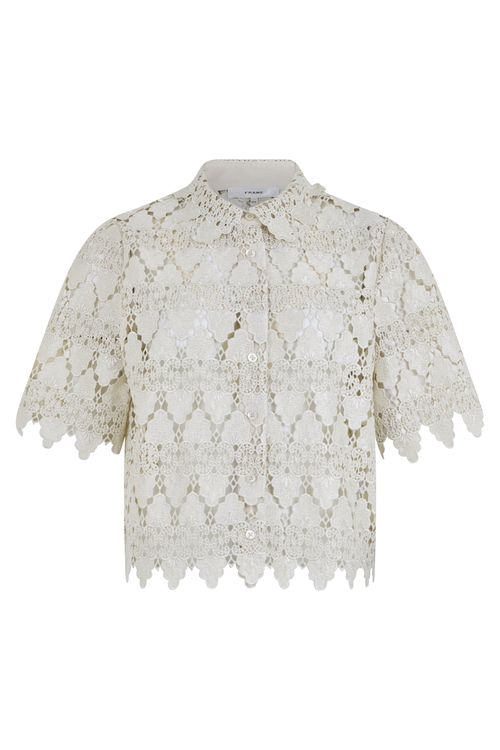 Elegant Short Sleeve Shirt with Thece Buttons