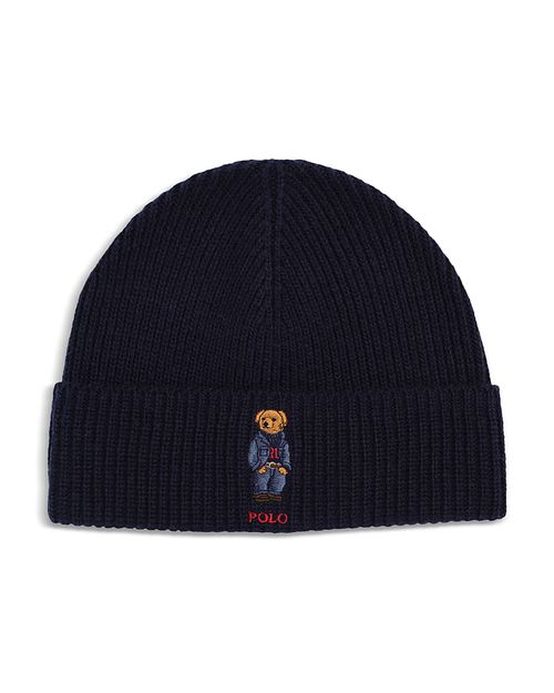Solid Denim Bear Beanie