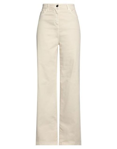 Woman Pants Beige Size 6 Cotton, Elastane