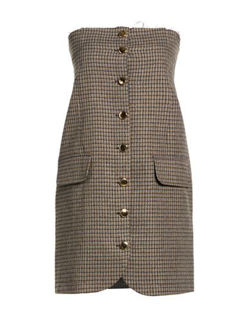 Woman Mini dress Grey Size S Polyester, Elastane