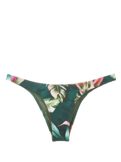 Nikita leaf-print bikini bottoms - Green