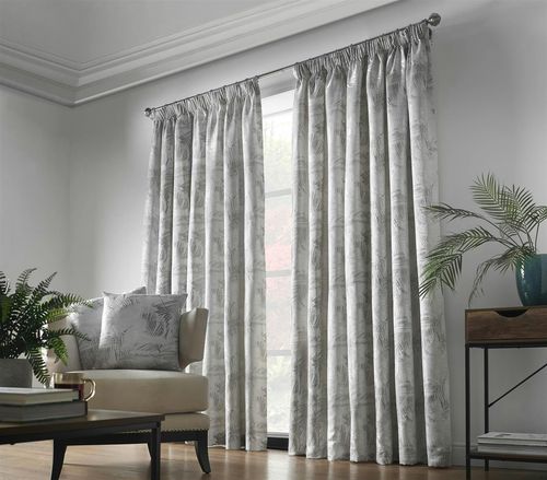 Luxury Living Luxury Fern Jacquard Pencil Pleat Taped Top Ready Made Curtain