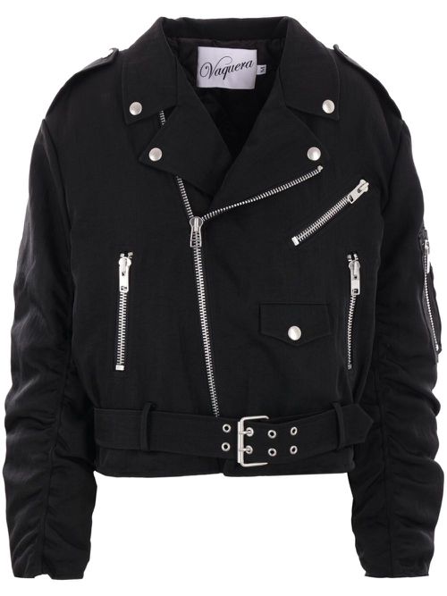 Zipped biker jacket - Black