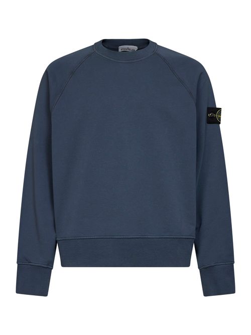 Raglan-Sleeve Cotton Sweatshirt — Blue