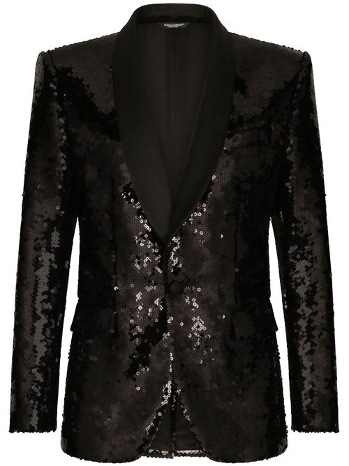 Sequin-embellished suit - Black
