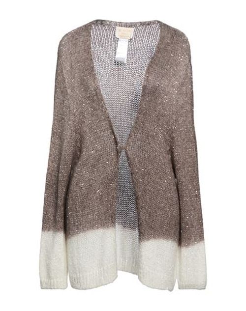 Woman Cardigan Taupe Size L Polyamide, Acrylic, Polyester, Mohair wool, Wool