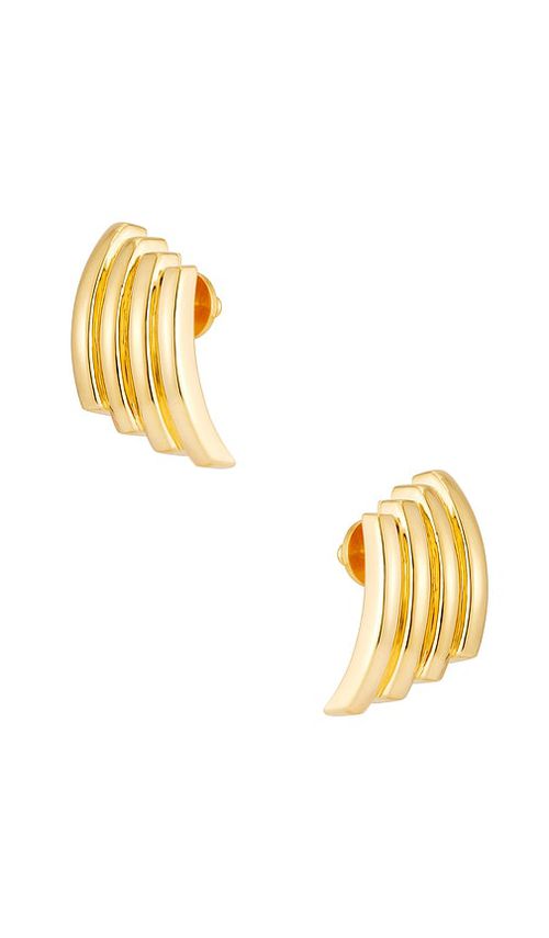 MEGA Line Dance Earrings in Metallic Gold