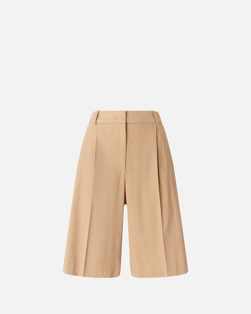 Bermuda shorts with pressed pleat detail - 36