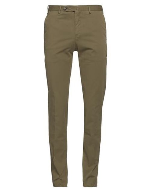 Pt Torino Man Pants Military green Size 38 Cotton, Elastane