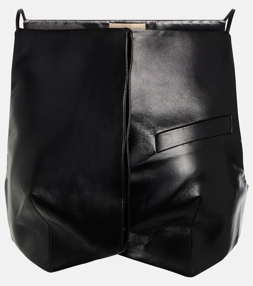 Elfi faux leather crop top