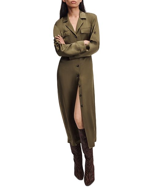 Sonny Silk Collared Shirt Dress