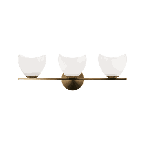 Matteo Uptowne 3-Light Wall Sconce In Aged Gold Bra