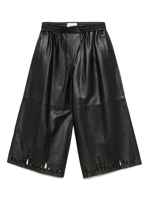 Yves Salomon leather trousers - Black