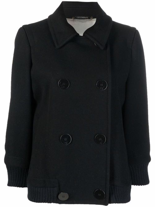 1990s double-breasted jacket - Black