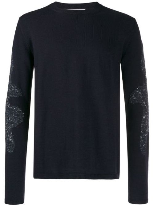 Contrast knit jumper
