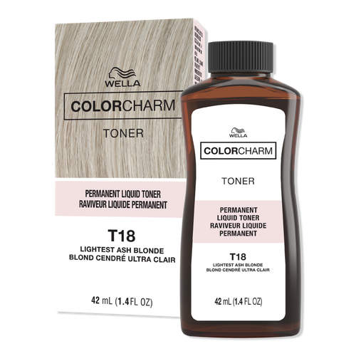 Colorcharm Permanent Liquid Hair Toner - T18 Lightest Ash Blonde