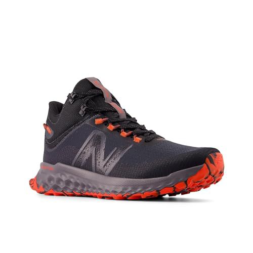 New Balance Men's Fresh Foam Garoe Mid V1 Trail Running Shoe, Blacktop/Shadow Grey/Sea Salt, 