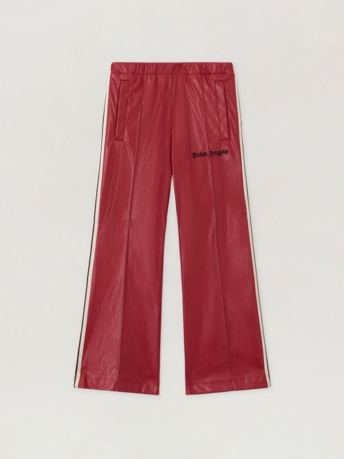 Pa Coated Track Flare Pant Kids  Brick Red