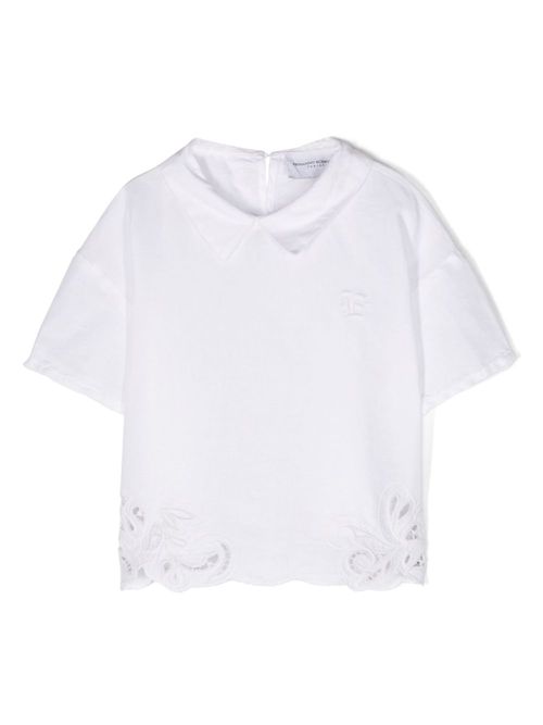Logo-embroidered polo shirt - White