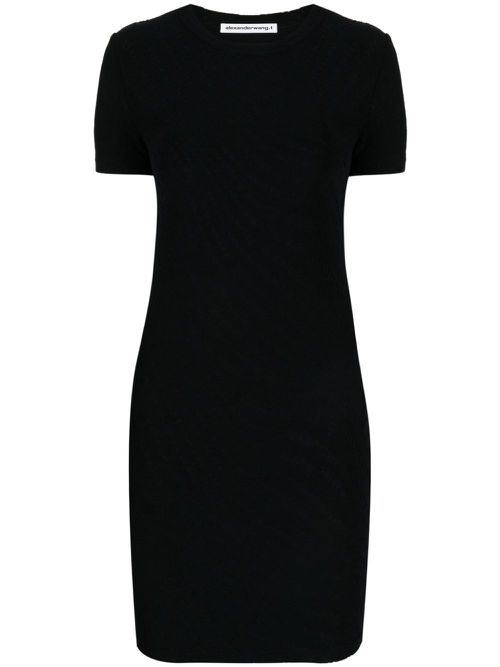 Short-sleeve minidress - Black