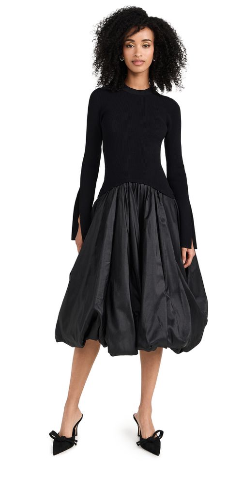 Kenlie Mock Neck Midi Dress