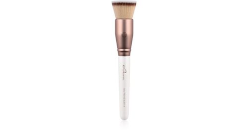 Luvia Cosmetics Prime Vegan Prime Buffer Tapered Foundation Brush Pearl White / Metallic Coffee Brown