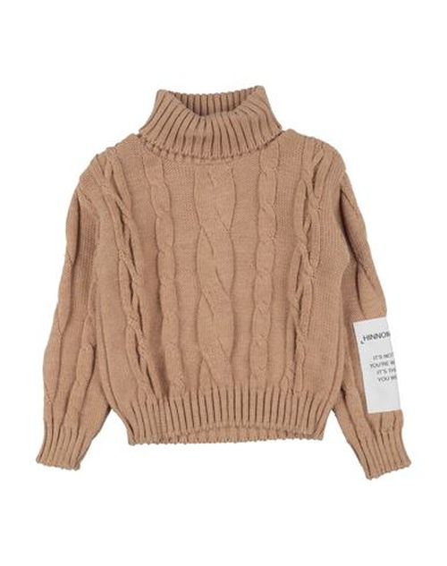 Kid Girl Turtleneck Sand Size 10 Acrylic, Wool