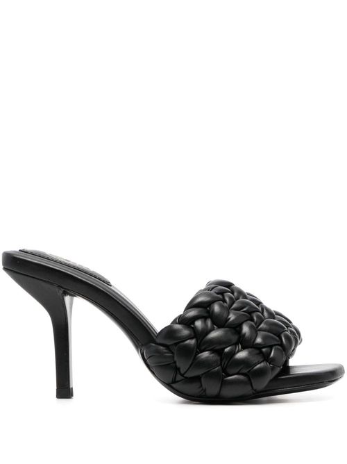 Serena 100mm braided-strap sandals - Black