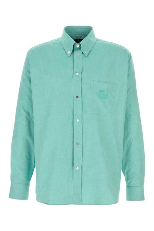 Cotton Button-Down Shirt — Green