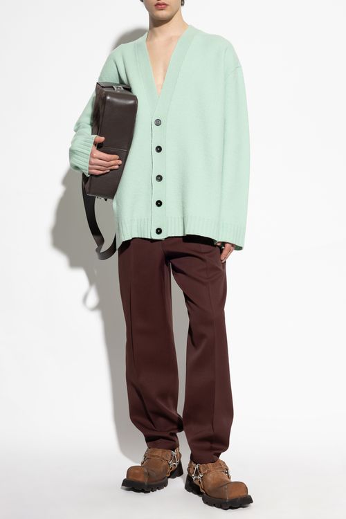 JIL SANDER Wool Trousers, Men's, Brown
