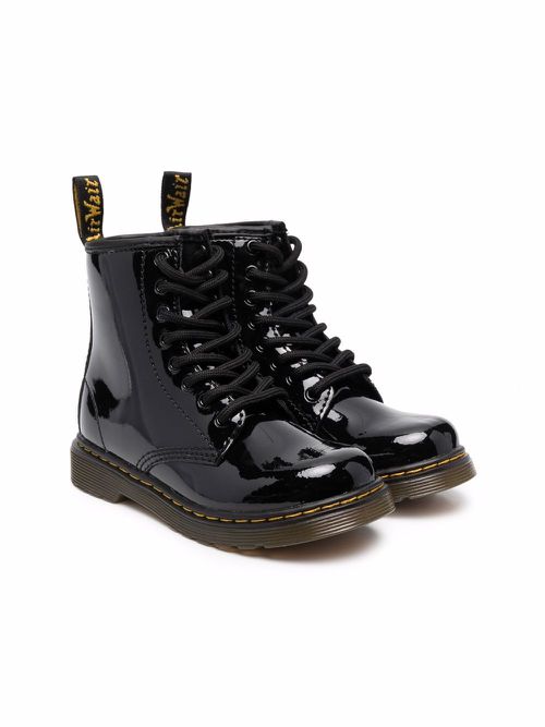 1460 patent leather ankle boots - Black