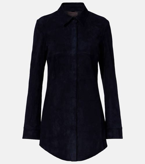 Geraldine suede shirt dress