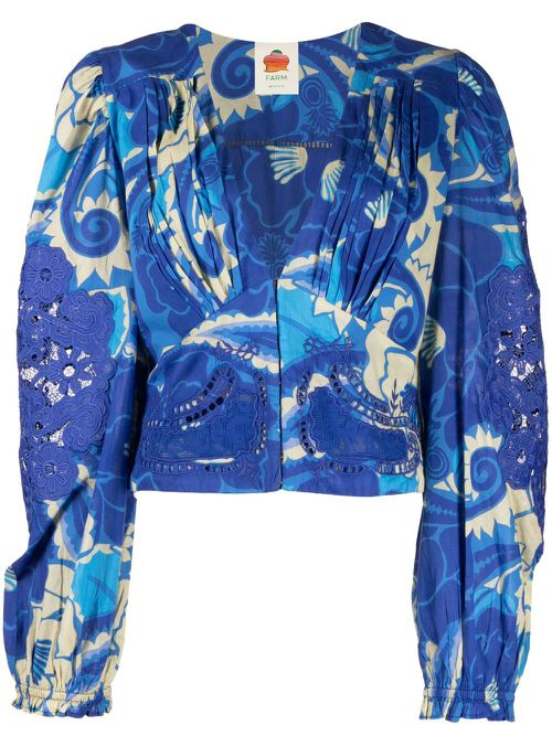 Tropical Groove long-sleeved shirt - Blue