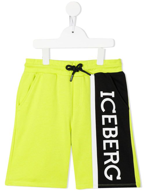 Logo-print shorts - Yellow
