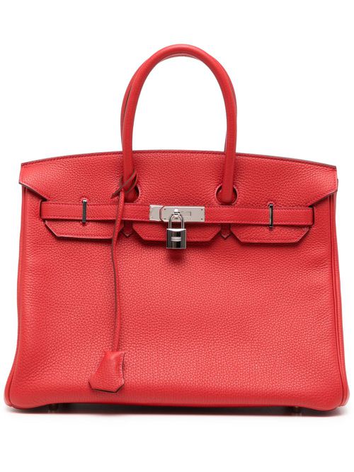 Birkin 35 Rouge Casaque Clemence PHW bag - Red