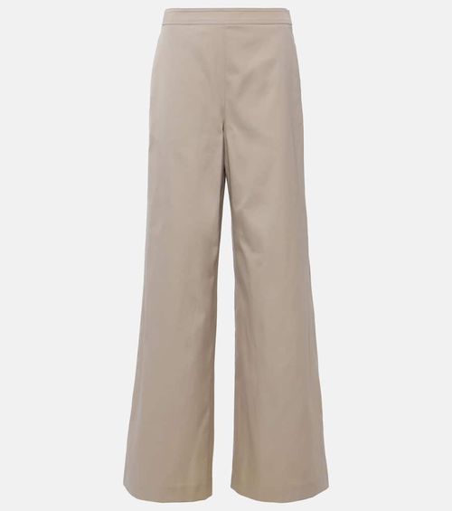 Mid-rise wide-leg pants