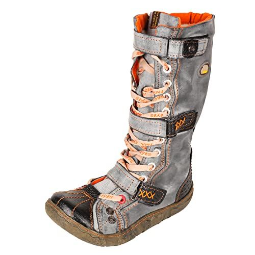 TMA EYES Strape-Accent Washed PU Leather Flat Women's Boot With Plus