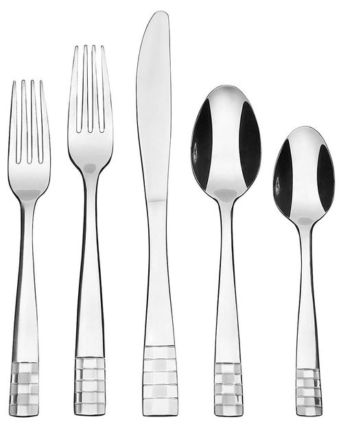 40pc Checker Stainless Steel Flatware/Cutlery Set