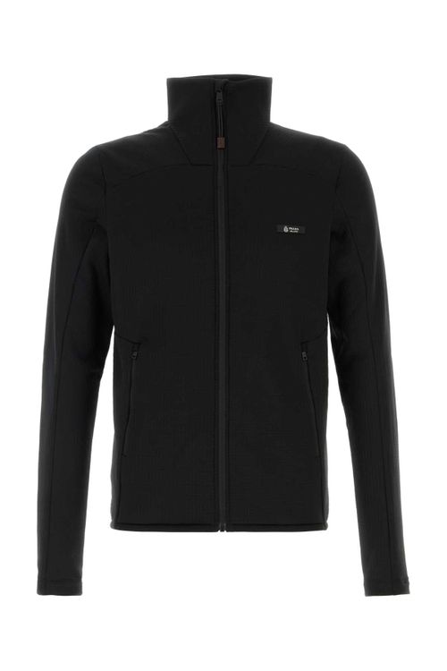 Stretch Pile Sweatshirt — Black