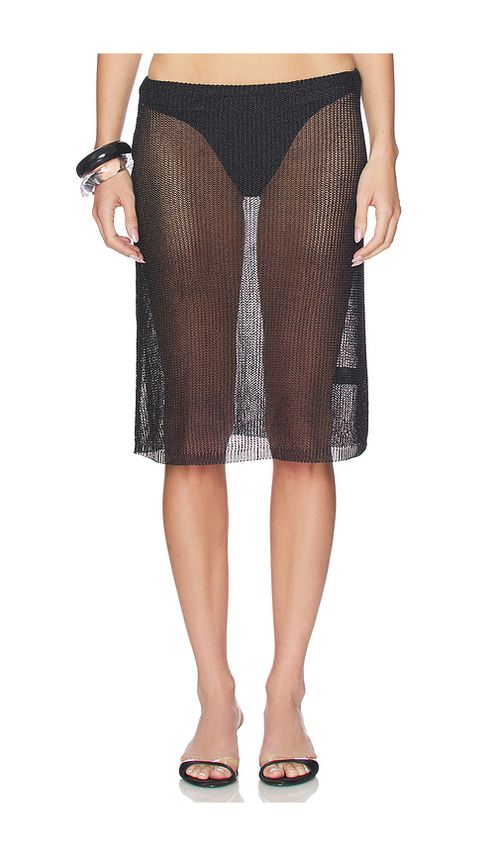 LIONESS Luminous Midi Skirt in Black. S. Also in L, M