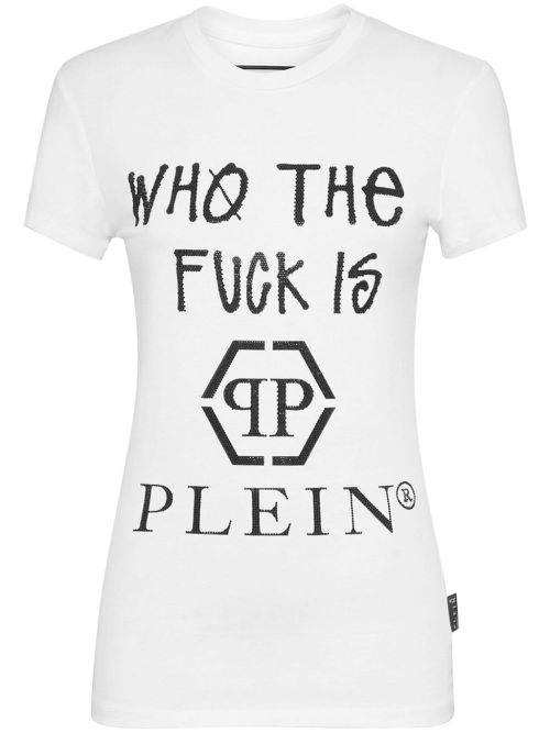 Logo lettering cotton T-shirt - White