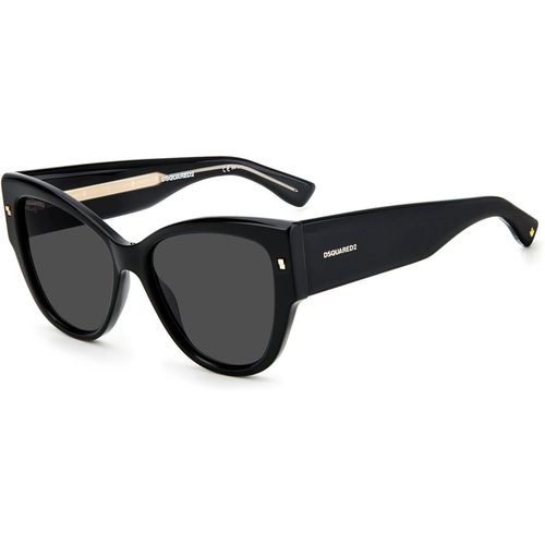 Dsquared2 Woman Dsquared2 D2 0016/S 2M2/IR Sunglasses Acetate Black/Gold Grey Cat Eye