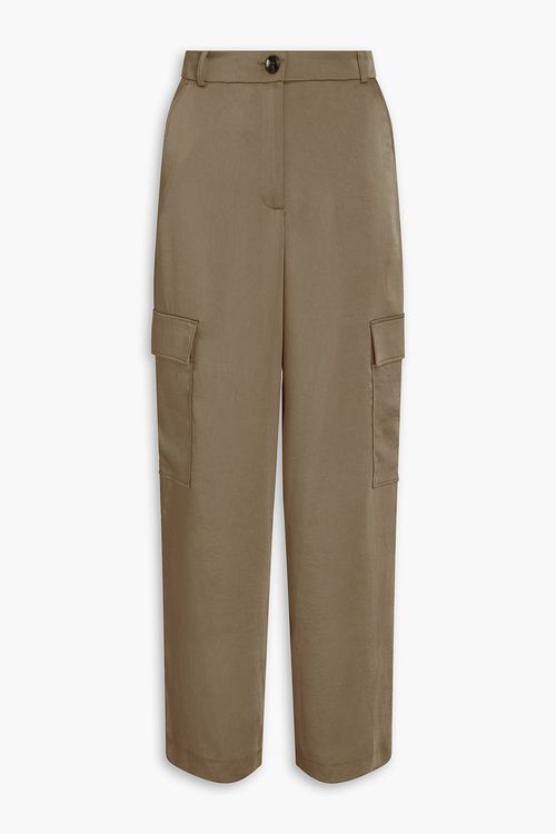 Satin cargo pants