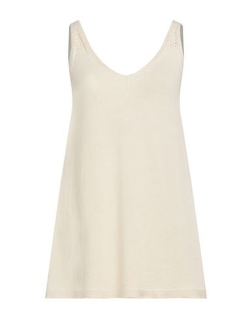 Woman Mini dress Ivory Size M Cotton