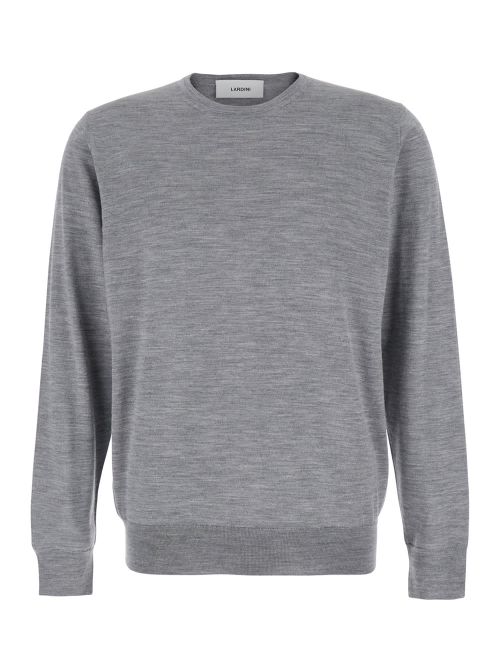 Grey Sweater In Wool Blend Man